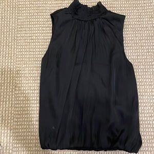 Black High Neck Sleeveless Top